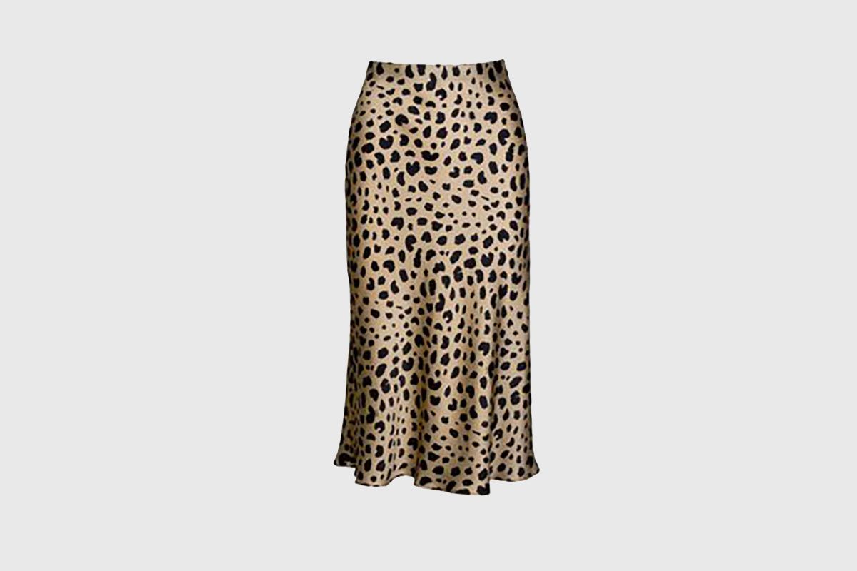 mid length leopard skirts 2x
