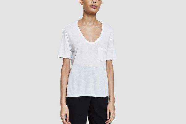 T by Alexander Wang Classic Cropped Tee in White