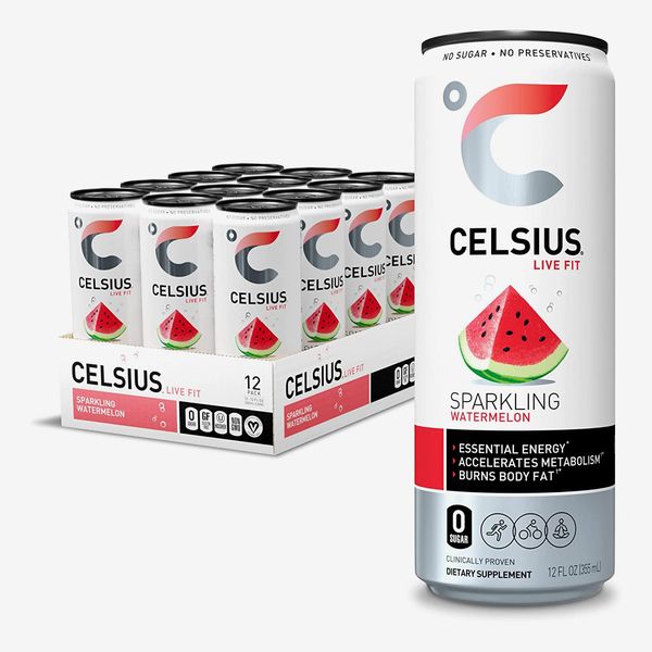 Celsius Essential Energy Drink, Sparkling Watermelon (Pack of 12)