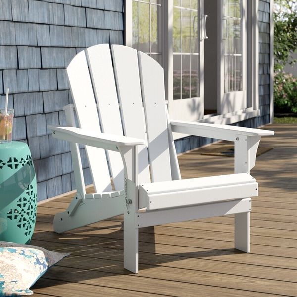 Beachcrest Home Foldable Outdoor Adirondack Chair