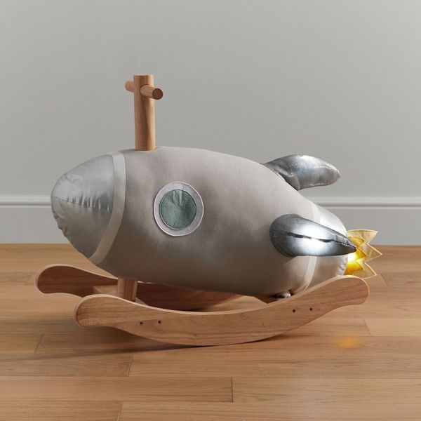 Light-Up Musical Rocket Plush Nursery Rocker