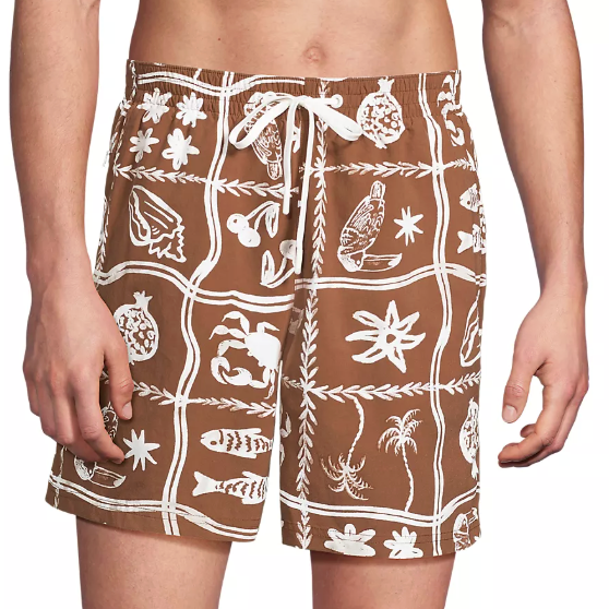 Lands' End Men's 7-Inch Volley Hydroliner Swim Trunks