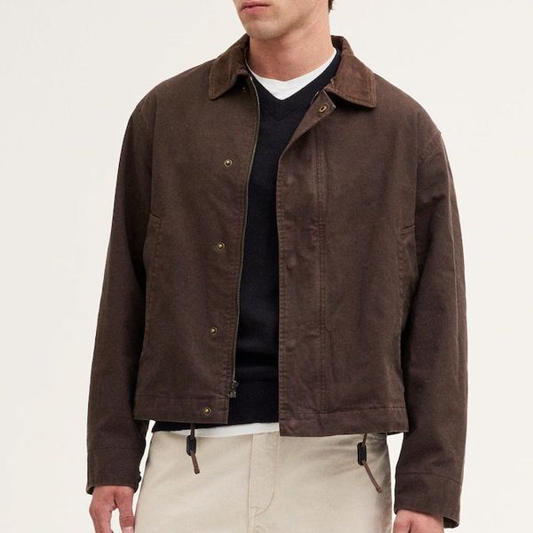 Madewell Men's Cord-Collar Zip Jacket