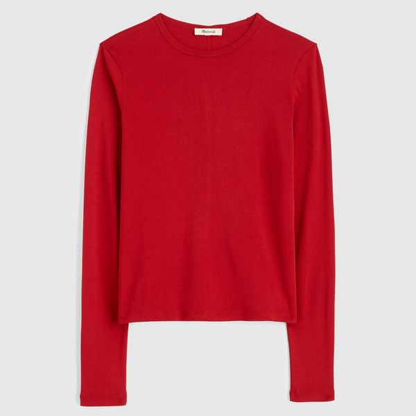 Madewell Crewneck Long-Sleeve Tee in SoSoft Cotton