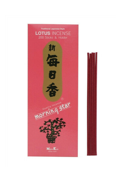 Nippon Kodo Morning Star Lotus Incense Sticks with Holder, 200-pack