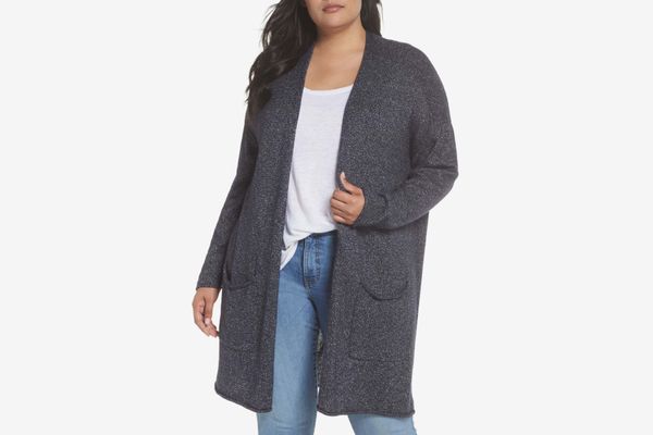 Calson Drop Shoulder Open Cardigan