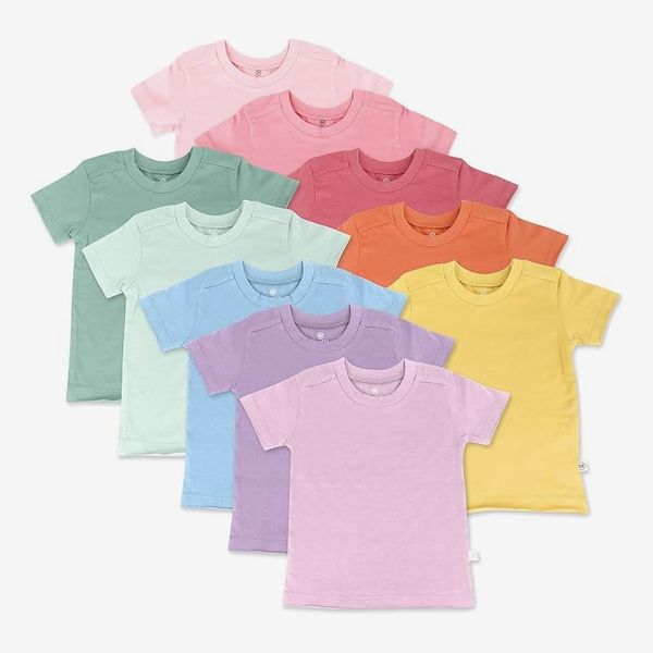 HonestBaby 100% Organic Cotton Short-Sleeve T-Shirts - 10-Pack