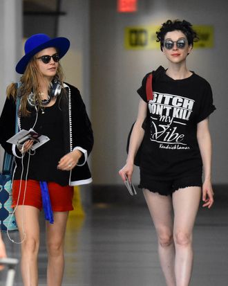 Cara Delevingne and St. Vincent. 