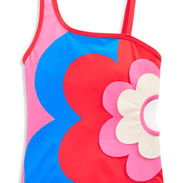 Mini Boden Kids' Flower Appliqué One-piece Swimsuit