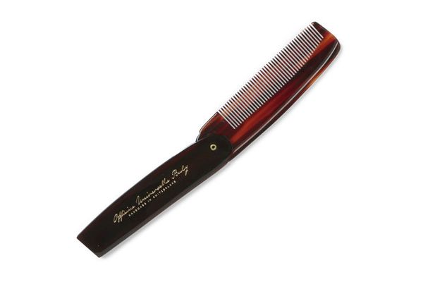 BULY 1803 Horn-Effect Acetate Folding Comb