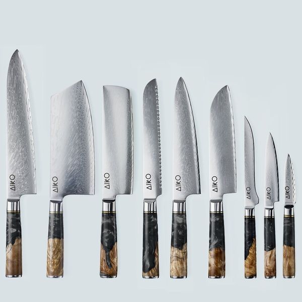 Aiko Damascus Steel Knife Set