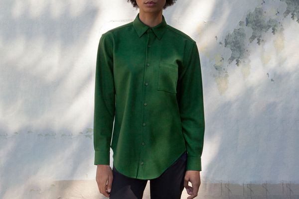 The Oxford in Exacting Green Merino Wool
