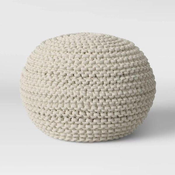 Threshold Cloverly Chunky Knit Pouf