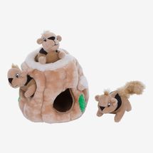 Outward Hound Hide a Squirrel Squeaky Puzzle Plush Dog Toy