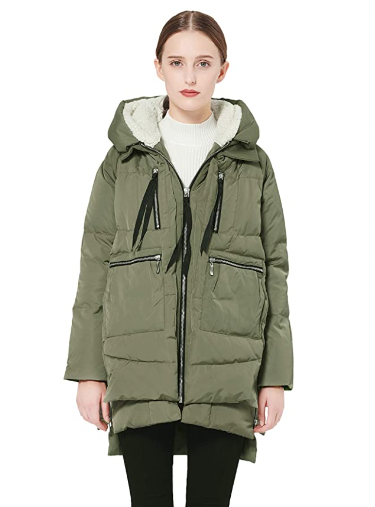 Women Winter Long Jacket Hooded Autumn Coat Outerwear Zipper Closure with Pocket 