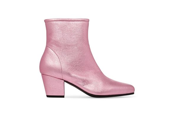 Alexa Chung Metallic Leather Ankle Boots