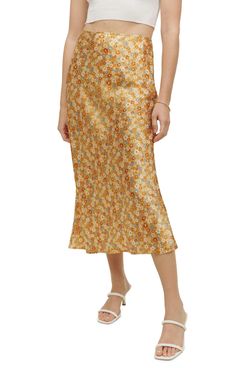 Reformation Pratt Silk Midi Skirt