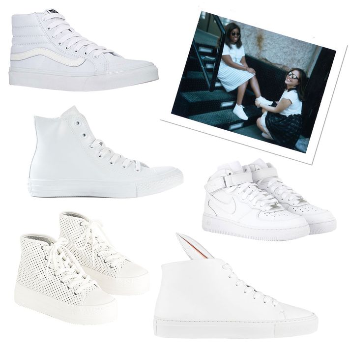 all white sneakers