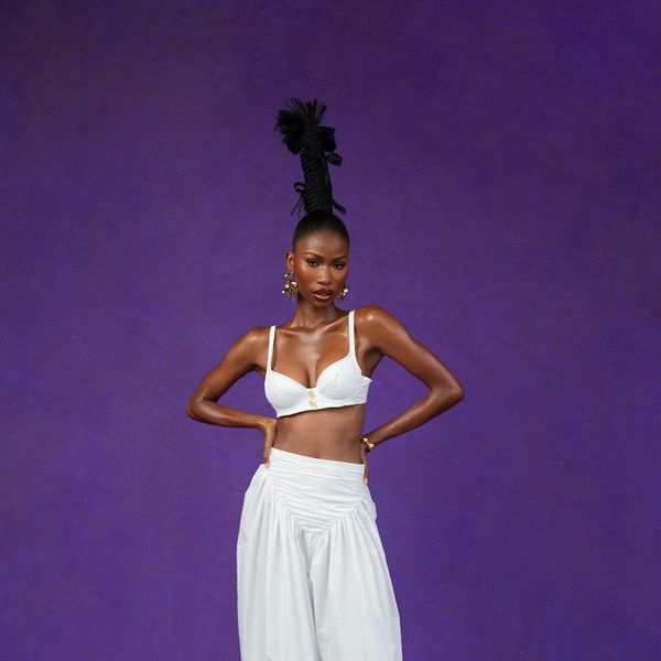 Kai Collective Noore Cotton Parachute Logo Embroidered Trousers