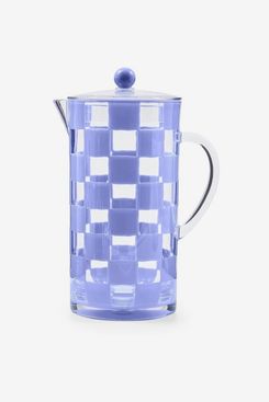Mackenzie-Childs Blue Check Acrylic Pitcher