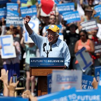 Bernie Sanders Holds Campaign Rally In Palo Alto, CA