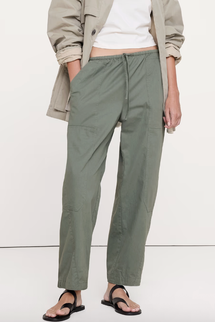 Banana Republic Cotton-Poplin Barrel Pull-on Pant