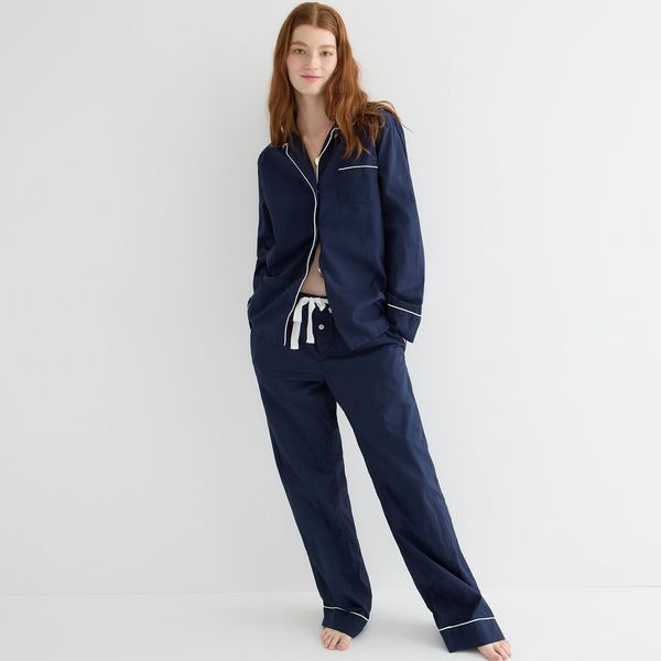 J.Crew Classic End-on-End Cotton Pajama Pant Set