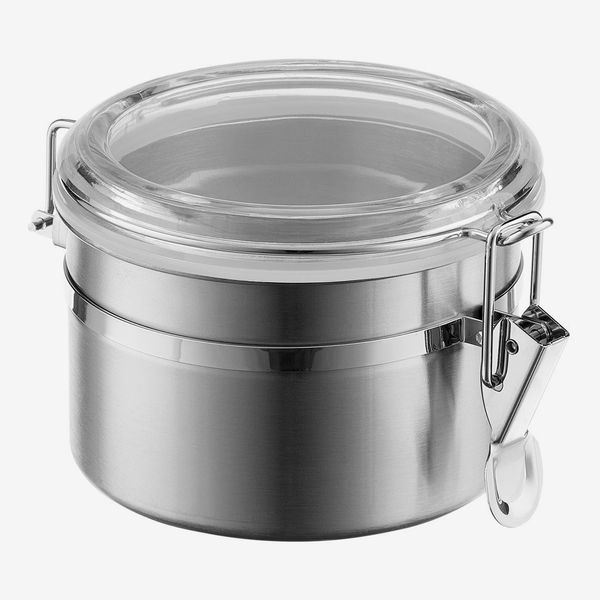 The Container Store Round Canister Stainless Steel