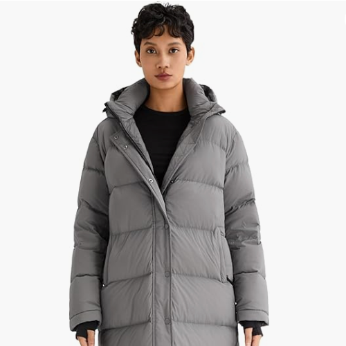 Orolay Women's Maxi Puffer Jacket With Detachable Hood