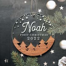 Simply Living Shop Inc. Personalized Baby Babys First Christmas Ornament