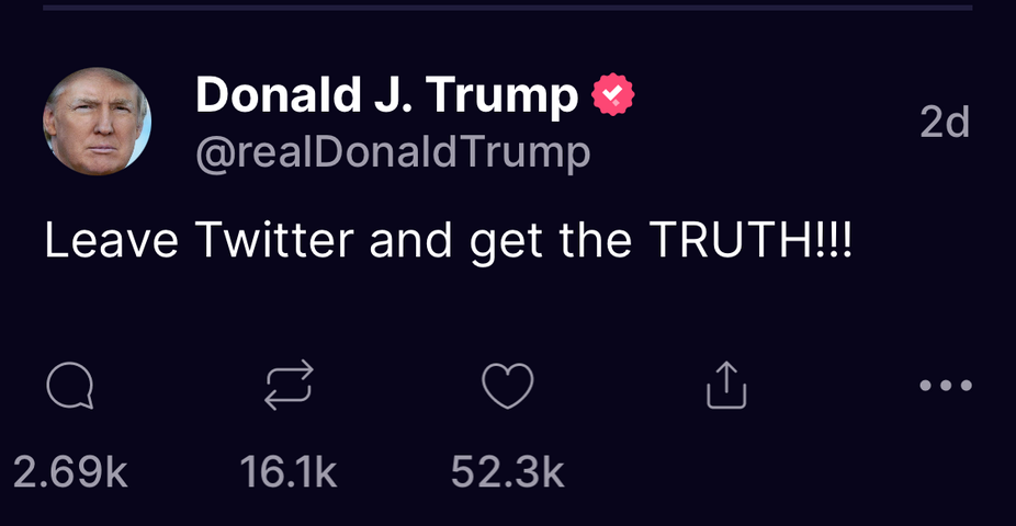 Join Truth Social and Get Trump Posts a Whole 6 Hours Early