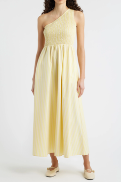 FRNCH Selkie One-Shoulder Organic Cotton Fit & Flare Dress