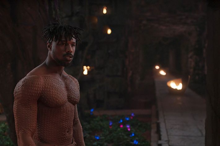 Michael B. Jordan in Black Panther.