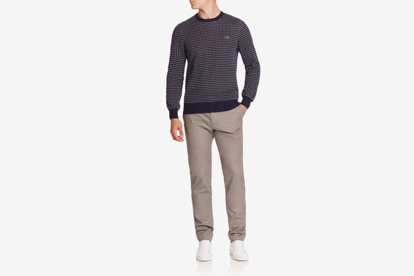 Lacoste Long Sleeve Patterned Sweater