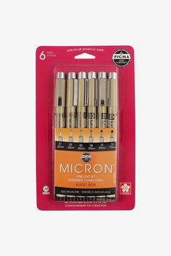 Sakura Pigma Micron Black Ink Multi-tip Set, 6-Pack