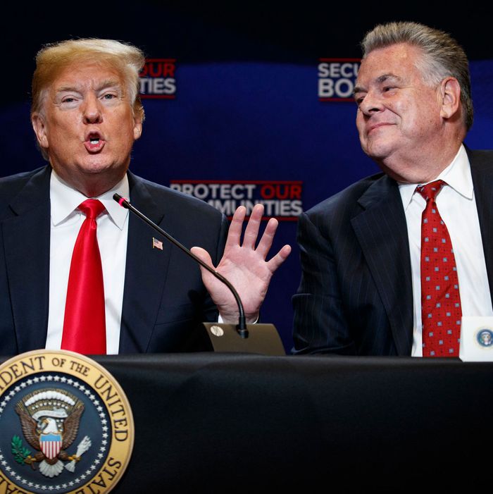 Rep. Peter King (left) with President Donald Trump.