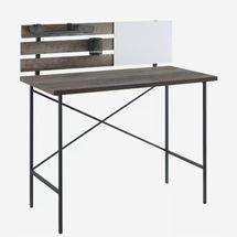 Saracina Home Modern Slat Back Adjustable Storage Writing Desk