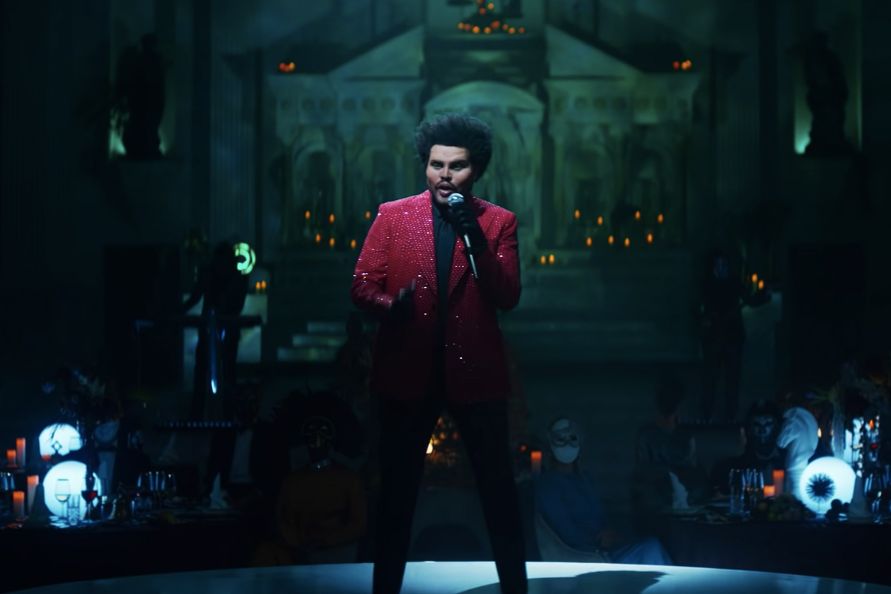 Man Wearing A Red Suit With A Black Jacket Background, Picture Of The Weeknd  Background Image And Wallpaper for Free Download