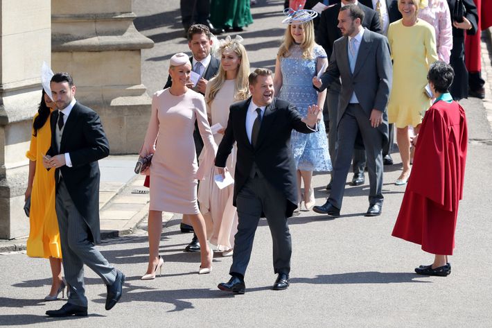 James Corden and Julia Carey.