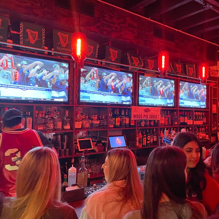 At an Arkansas Sports Bar in New York for March Madness