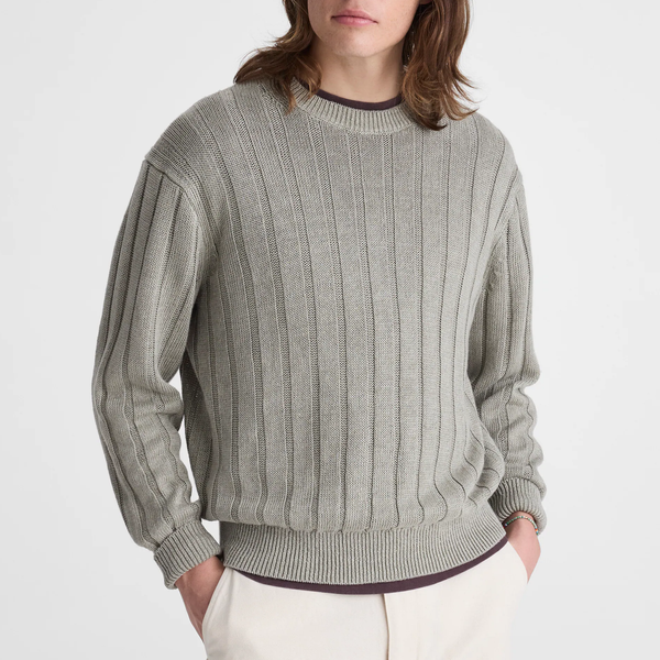Madewell Crewneck Sweater in DuneRib Linen
