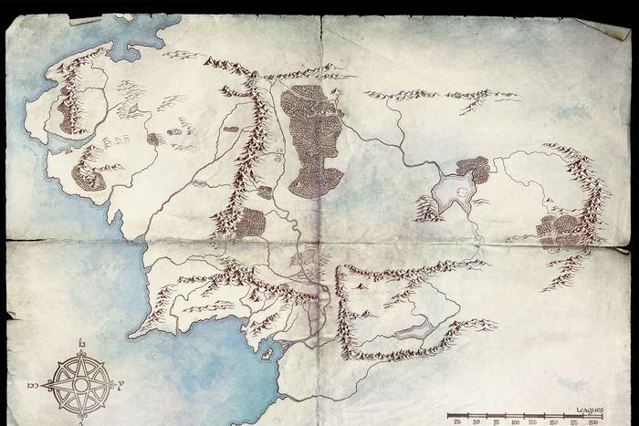Fraser--[Tolkien], Map of Middle Earth, [1981] | English Literature,  History, Children's Books and Illustrations | Books & Manuscripts |  Sotheby's