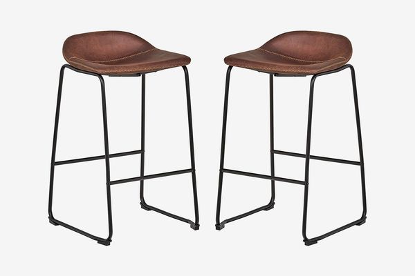 Rivet Mid-Century 2-Pack No-Back Bar Stools