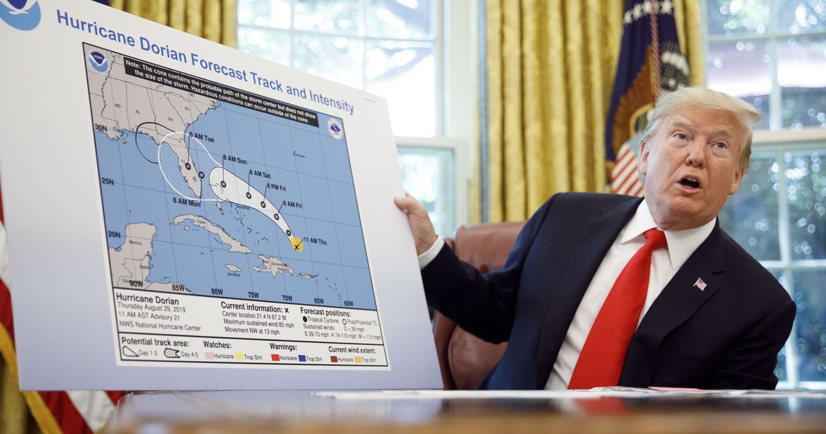 Trump Won’t Stop Insisting Sharpie-Doctored Map Is Accurate