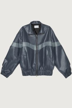 Oak + Fort Vegan-Leather Racer Jacket