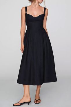 Reformation Birdie 100% Linen Midi Dress