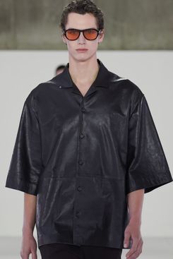 COS Textured Leather Shirt