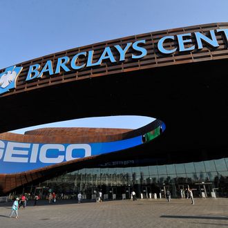 NEW YORK, NY - OCTOBER 05: Exterior views of the Barclays Center on October 5, 2012 in the Brooklyn borough of New York City. (Photo by Stephen Lovekin/Getty Images)