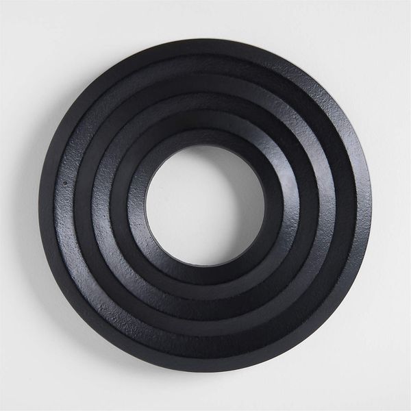 Crate and Barrel Black Cast Iron Circle Trivet