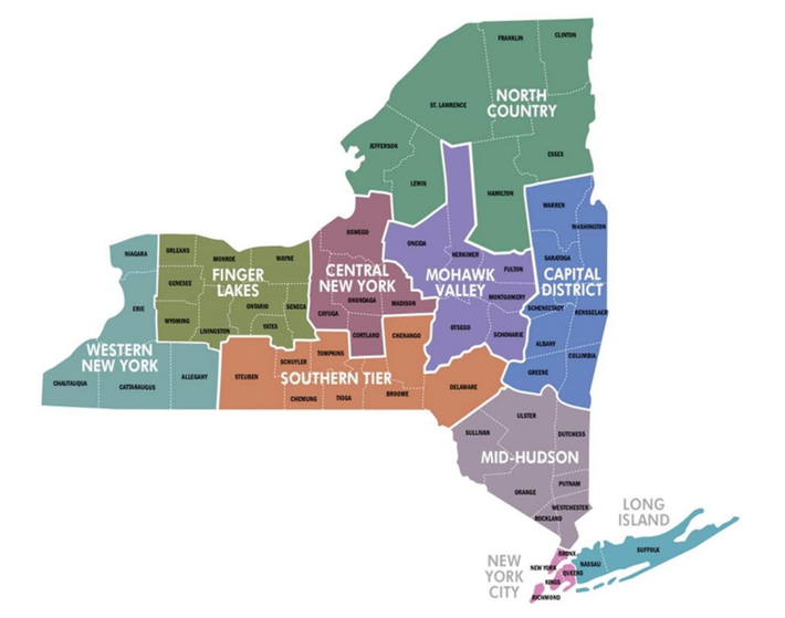 new york state map by region When Will New York Reopen Phases And Full Plan Explained new york state map by region